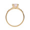 Gouden ring met morganiet en briljant  