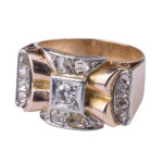 Antieke gouden Retro ring.